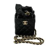 Pre-owned Leather chanel-bags Chanel Vintage , Black , Dames