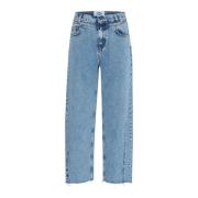 Marble Wash Jeans Bacammeo Stijl Ball , Blue , Dames