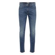 Slim Fit Denim Jeans Blend , Blue , Heren