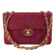 Pre-owned Suede chanel-bags Chanel Vintage , Red , Dames