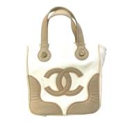 Pre-owned Canvas totes Chanel Vintage , Beige , Dames