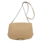 Pre-owned Leather shoulder-bags Burberry Vintage , Beige , Dames