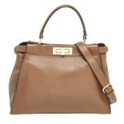 Pre-owned Leather handbags Fendi Vintage , Brown , Dames