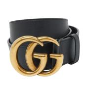 Pre-owned Leather belts Gucci Vintage , Black , Dames