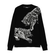 Zwarte Sweatshirt Aw24 Just Cavalli , Black , Heren