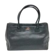 Pre-owned Leather totes Chanel Vintage , Black , Dames