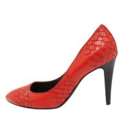 Pre-owned Leather heels Bottega Veneta Vintage , Orange , Dames