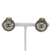 Pre-owned Metal earrings Chanel Vintage , Gray , Dames