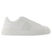 Cotton sneakers Versace , White , Dames