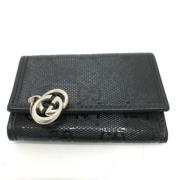 Pre-owned Leather key-holders Gucci Vintage , Black , Dames