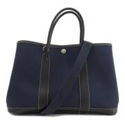 Pre-owned Canvas handbags Hermès Vintage , Blue , Dames