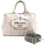 Pre-owned Canvas totes Prada Vintage , Beige , Dames