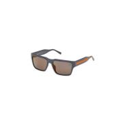 Grijze Frame Groene Gepolariseerde Zonnebril Timberland , Gray , Unise...