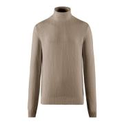 Warm Tricot Turtleneck Sweater BomBoogie , Brown , Heren