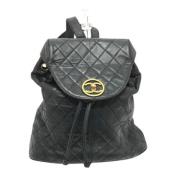 Pre-owned Leather backpacks Chanel Vintage , Black , Dames