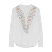 Carmen Blouse Lange Mouw Stijlvol Gustav , White , Dames