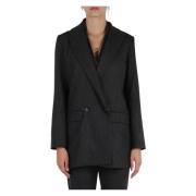 Gestructureerde wollen blend blazer Stizza1 Emme DI Marella , Black , ...