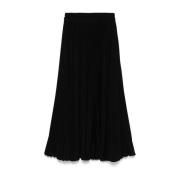 Zwarte Geplooide Rok Ermanno Scervino , Black , Dames