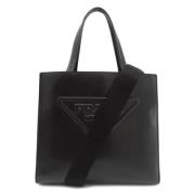 Pre-owned Leather handbags Prada Vintage , Black , Dames