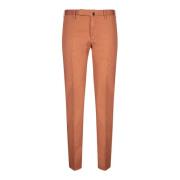 Slim Fit Bruine Broek Incotex , Brown , Heren