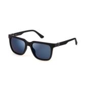 Blauw Rook Spiegel Zonnebril Police , Blue , Unisex