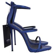 Leather heels Giuseppe Zanotti , Blue , Dames