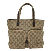 Pre-owned Canvas gucci-bags Gucci Vintage , Beige , Dames