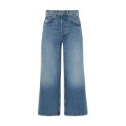 Diep Alto Blauwe Denim Jeans Anine Bing , Blue , Dames