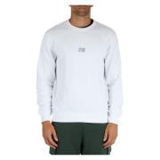 Logo Print Crewneck Sweatshirt Sun68 , White , Heren