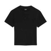 Lange Mouw Patch Logo T-Shirt Jacquemus , Black , Dames