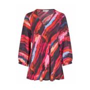 Abstract Print Top & T-Shirt Masai , Multicolor , Dames