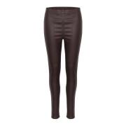 Geweven Legging Chocolade Pruim Krokodil Cream , Brown , Dames