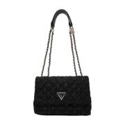 Omkeerbare Flap Handtas Zwart Guess , Black , Dames