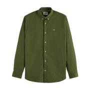 Essential Solid Oxford Overhemd Scotch & Soda , Green , Heren