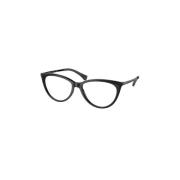 Zwarte Glanzend Frame Zonnebril Ralph Lauren , Black , Dames