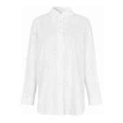 Witte Shirt met Kraag en Knopen Masai , White , Dames