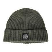 Wollen Beanie Muts Stone Island , Green , Heren