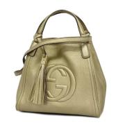 Pre-owned Leather shoulder-bags Gucci Vintage , Yellow , Dames