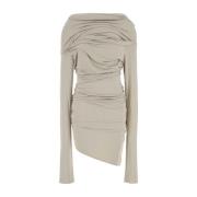 Sand Viscose Mini Jurk Entire Studios , Beige , Dames