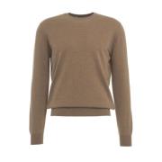 Merino Cashmere Crew Neck Pullover Gender , Brown , Heren