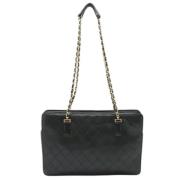 Pre-owned Leather chanel-bags Chanel Vintage , Black , Dames