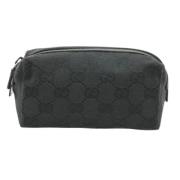 Pre-owned Canvas clutches Gucci Vintage , Black , Dames