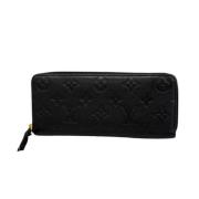 Pre-owned Leather wallets Louis Vuitton Vintage , Black , Dames