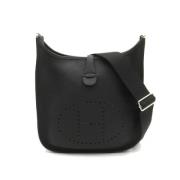 Pre-owned Leather shoulder-bags Hermès Vintage , Black , Dames