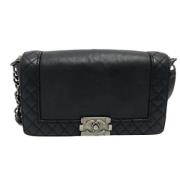 Pre-owned Leather chanel-bags Chanel Vintage , Black , Dames