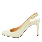 Pre-owned Leather heels Christian Louboutin Pre-owned , Beige , Dames