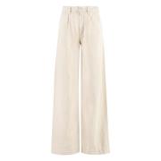 Pouty Prep Hoge Taille Broek Mother , Beige , Dames