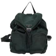 Pre-owned Fabric backpacks Prada Vintage , Green , Dames