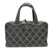 Pre-owned Leather chanel-bags Chanel Vintage , Black , Dames