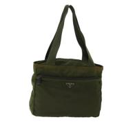 Pre-owned Fabric totes Prada Vintage , Green , Dames